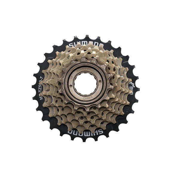 SHIMANO Multiple Freewheel MF-TZ500-7 7-speed 14-16-18-20-22-24-28T Without Spoke Protector
